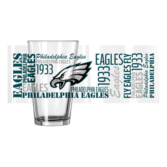 Philadelphia Eagles 16oz Spirit Pint Glass - Logo Brands - Flyclothing LLC