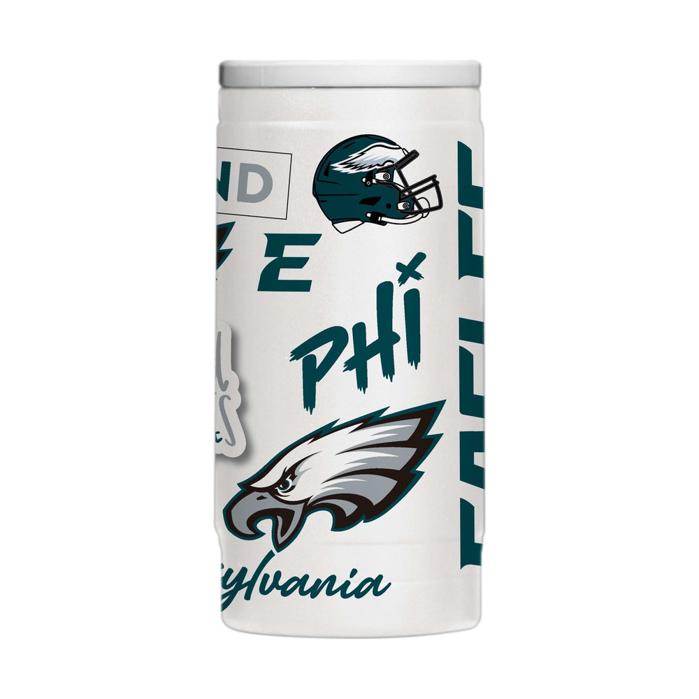 Philadelphia Eagles 12oz Native Powdercoat SlimCan Coolie - Logo Brands - Flyclothing LLC