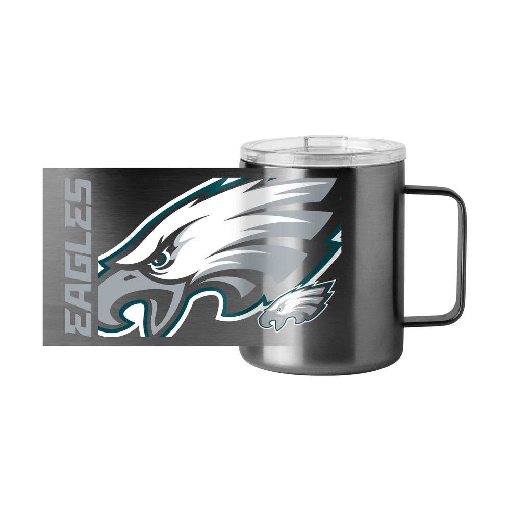 Philadelphia Eagles Black 15oz Hype Stainless Steel Mug - Logo Brands - Flyclothing LLC