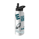 Philadelphia Eagles White 34oz Dream Weave Quencher Bottle - Logo Brands - Flyclothing LLC