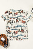 Western Fashion Mustang River Printed Mesh T Shirt - Trendsi - Flyclothing LLC