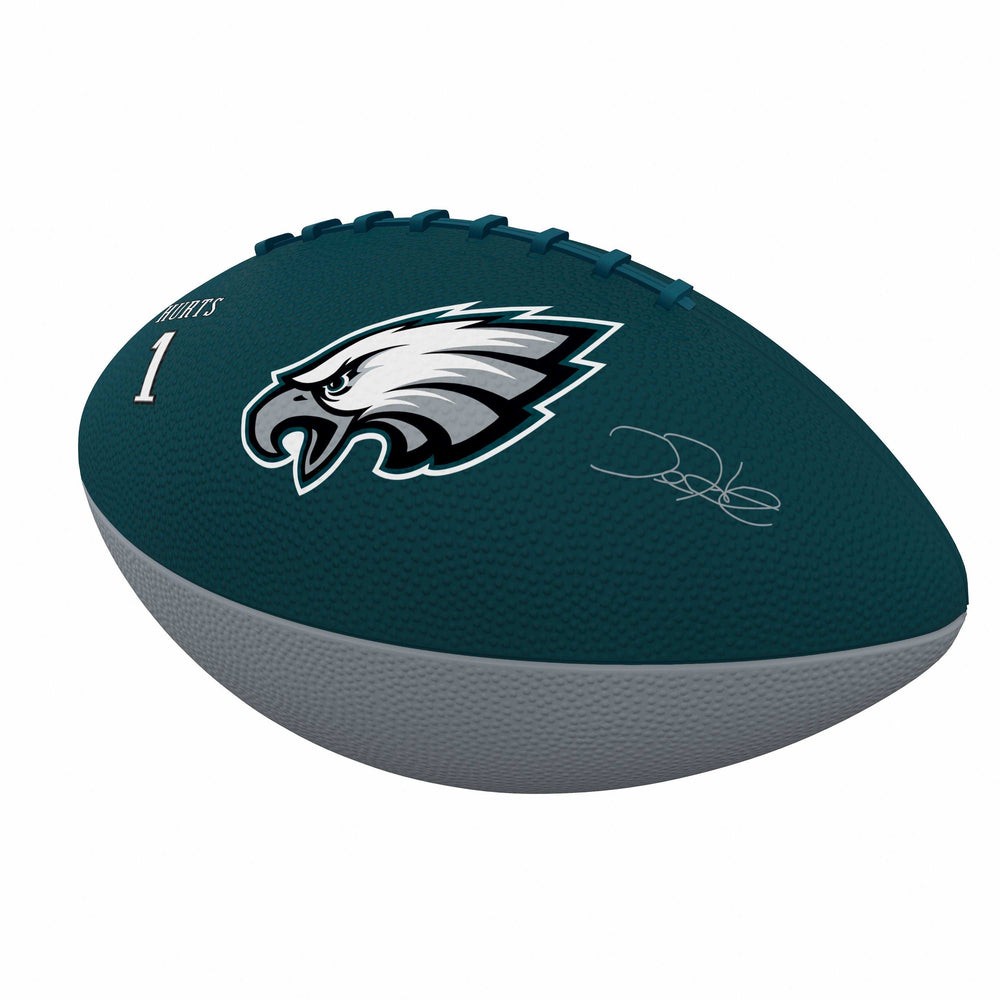 Philadelphia Eagles Jalen Hurts Players Mini Size Rubber Football - Logo Brands - Flyclothing LLC