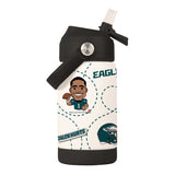 Philadelphia Eagles Jalen Hurts Caricature 12oz SS Kids Bottle - Logo Brands - Flyclothing LLC