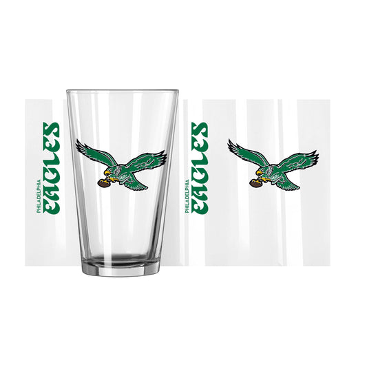 Philadelphia Eagles Retro 16oz Gameday Pint Glass - Logo Brands - Flyclothing LLC