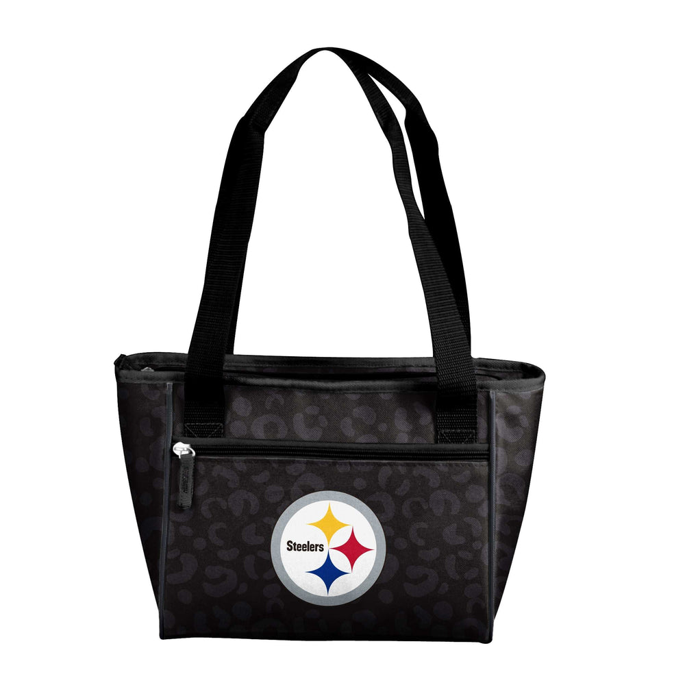 Pittsburgh Steelers Leopard Print 16 Can Cooler Tote - Logo Brands - Flyclothing LLC