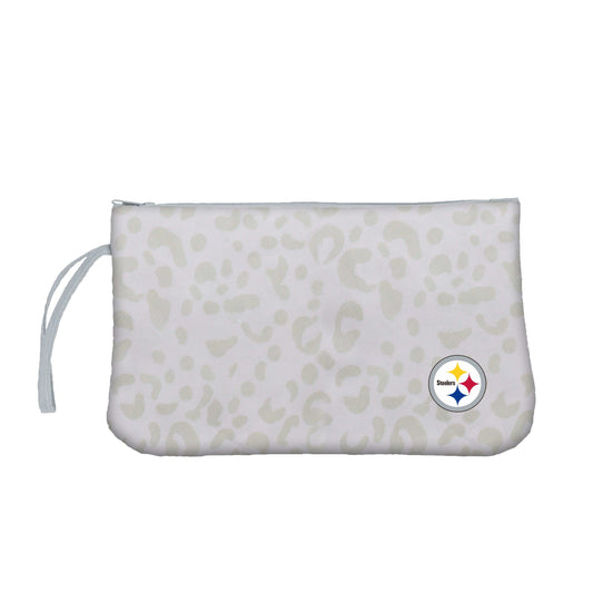 Pittsburgh Steelers Leopard Print Wristlet - Logo Brands - Flyclothing LLC