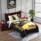 Pittsburgh Steelers Status Bed In A Bag Twin - Logo Brands - Flyclothing LLC