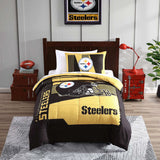 Pittsburgh Steelers Status Bed In A Bag Twin - Logo Brands - Flyclothing LLC
