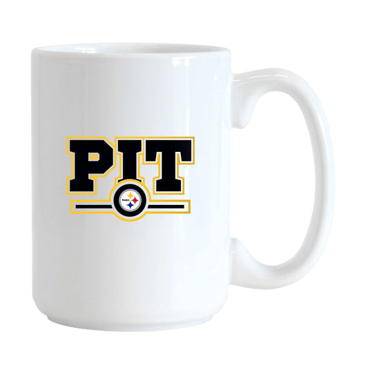 Pittsburgh Steelers 15oz Letterman Sublimated Mug - Logo Brands - Flyclothing LLC