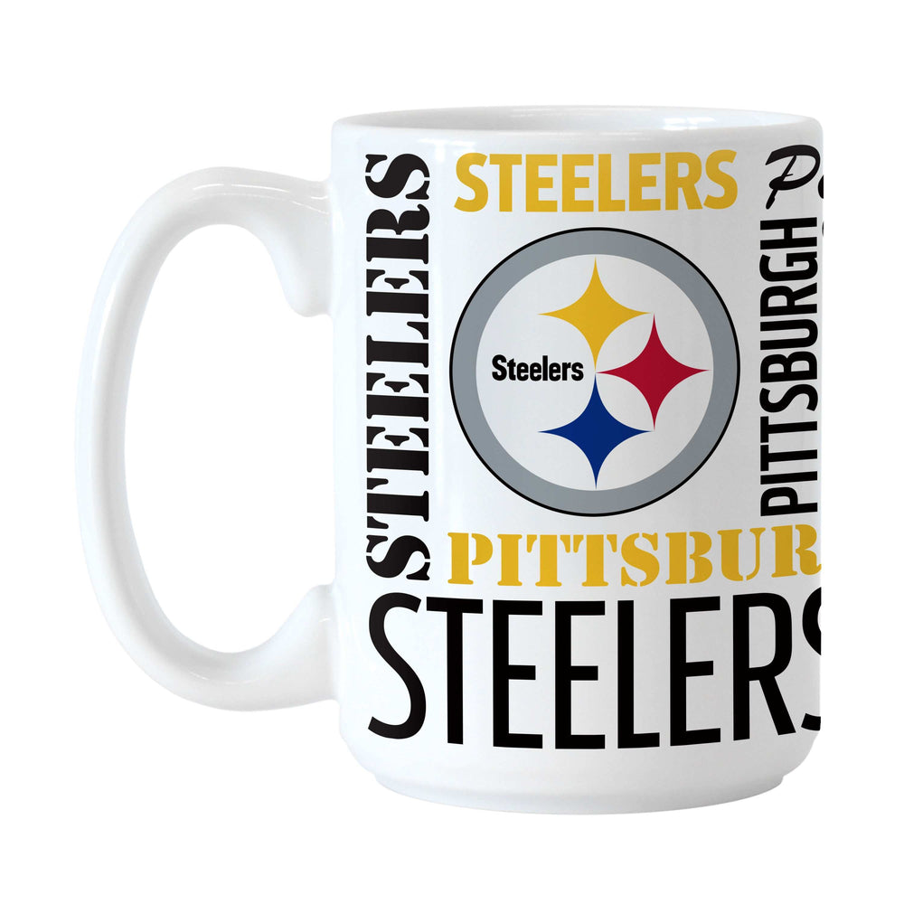 Pittsburgh Steelers 15oz Spirit Sublimated Mug - Logo Brands - Flyclothing LLC