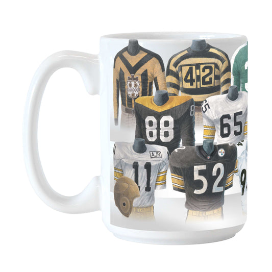 Pittsburgh Steelers Legacy Uniform Collection 15oz Sublimated Mug - Logo Brands - Flyclothing LLC