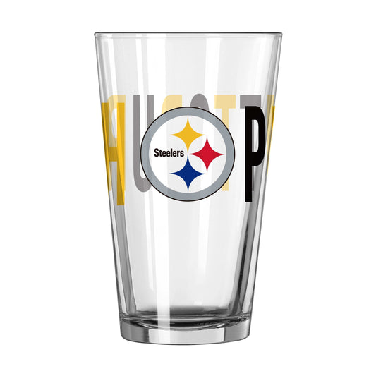 Pittsburgh Steelers 16oz Overtime Pint Glass - Logo Brands - Flyclothing LLC