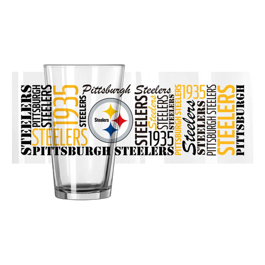 Pittsburgh Steelers 16oz Spirit Pint Glass - Logo Brands - Flyclothing LLC