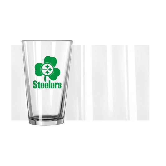 Pittsburgh Steelers 16oz St. Patrick's Day Logo Pint Glass - Logo Brands - Flyclothing LLC