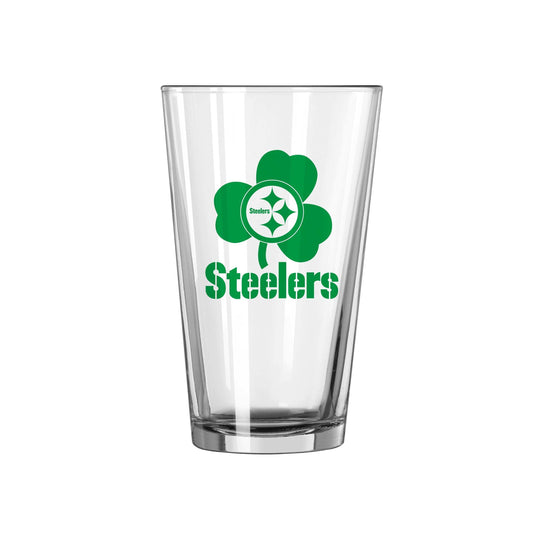 Pittsburgh Steelers 16oz St. Patrick's Day Logo Pint Glass - Logo Brands - Flyclothing LLC