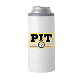 Pittsburgh Steelers Letterman 12 oz Slim Can Coolie - Logo Brands - Flyclothing LLC
