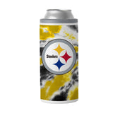 Pittsburgh Steelers 12oz Tie Dye Slim Can Coolie - Logo Brands - Flyclothing LLC