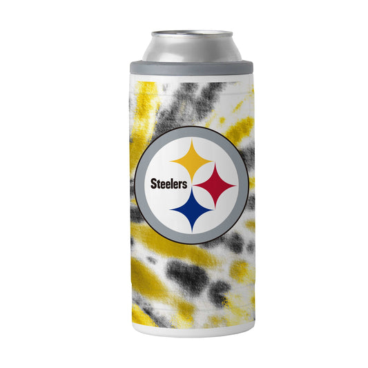 Pittsburgh Steelers 12oz Tie Dye Slim Can Coolie - Logo Brands - Flyclothing LLC