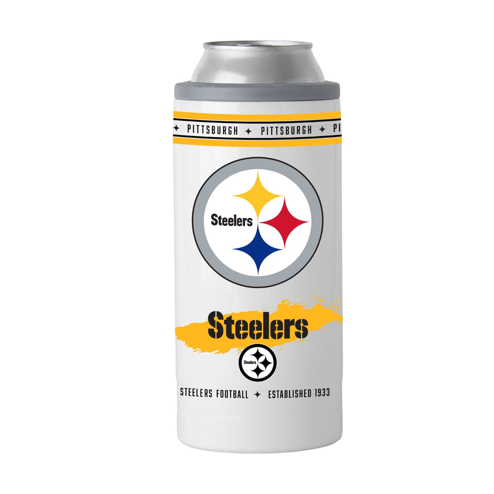 Pittsburgh Steelers 12oz FC Slim Can Coolie - Logo Brands - Flyclothing LLC