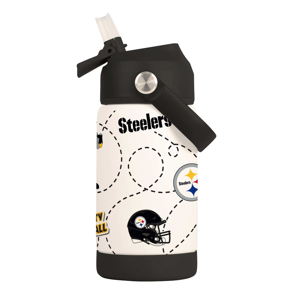 Pittsburgh Steelers 12oz Mascot SS Kids Bottle - Logo Brands - Flyclothing LLC