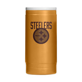 Pittsburgh Steelers Huddle Powder Coat Slim Can Coolie - Logo Brands - Flyclothing LLC