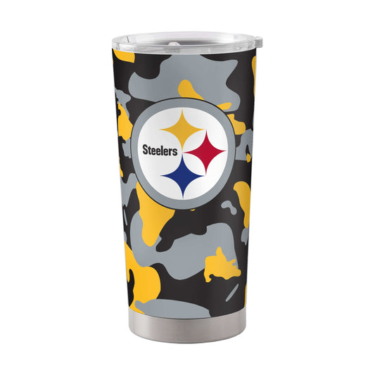 Pittsburgh Steelers 20oz Camo Stainless Tumbler - Logo Brands - Flyclothing LLC