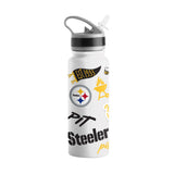 Pittsburgh Steelers 25oz Native SingleWall FlipTop Bottle - Logo Brands - Flyclothing LLC