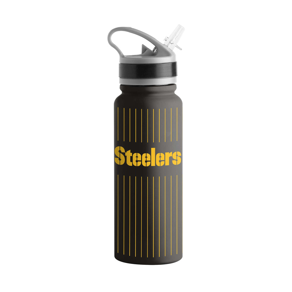 Pittsburgh Steelers 25oz Pinstripe SingleWall FlipTop Bottle - Logo Brands - Flyclothing LLC