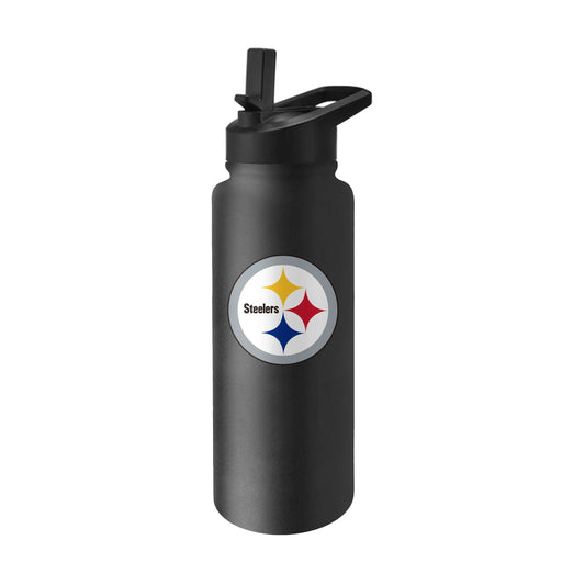 Pittsburgh Steelers 34oz Logo Quencher Water Bottle - Logo Brands - Flyclothing LLC