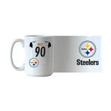 Pittsburgh Steelers TJ Watt Jersey 15oz Sublimated Mug - Logo Brands - Flyclothing LLC