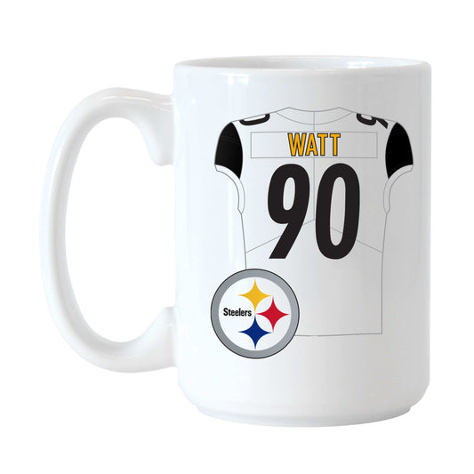 Pittsburgh Steelers TJ Watt Jersey 15oz Sublimated Mug - Logo Brands - Flyclothing LLC