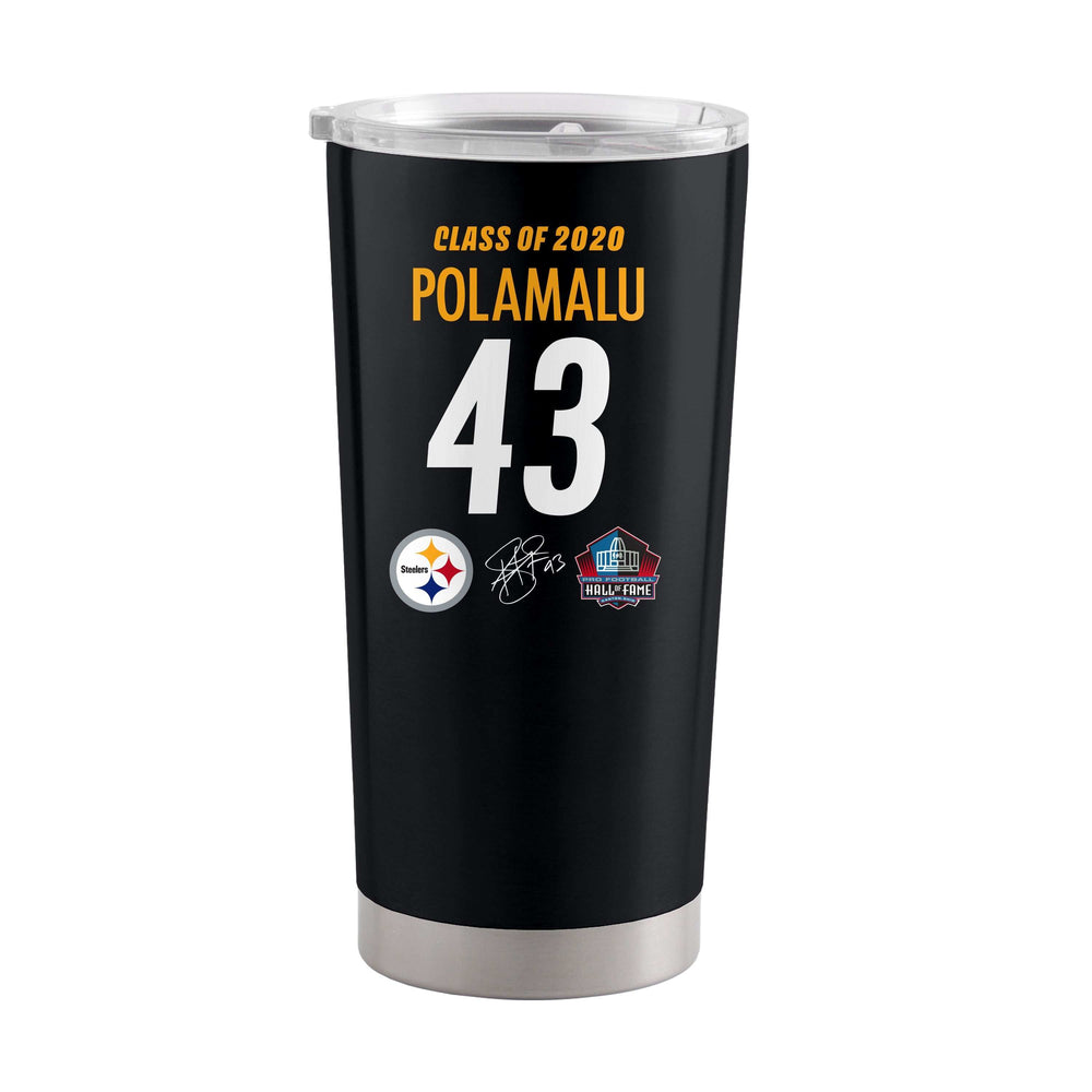 Pittsburgh Steelers 20oz Troy Polamalu Stainless Tumbler - Logo Brands - Flyclothing LLC