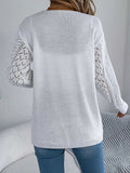 Openwork Open-Front Long Sleeve Cardigan - Trendsi - Flyclothing LLC