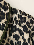 Leopard Open Front Long Sleeve Outerwear - Trendsi - Flyclothing LLC