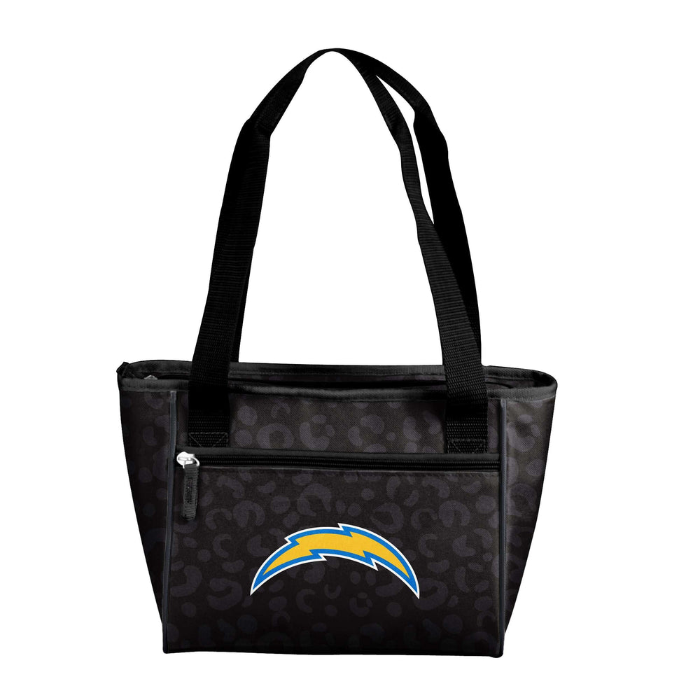 LA Chargers Leopard Print 16 Can Cooler Tote - Logo Brands - Flyclothing LLC