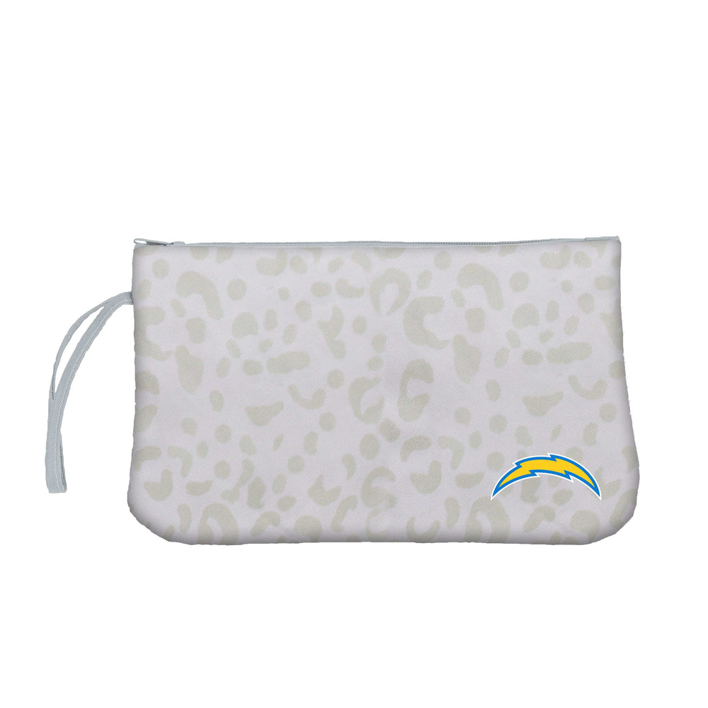 LA Chargers Leopard Print Wristlet - Logo Brands - Flyclothing LLC