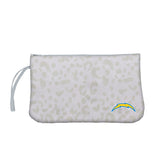 LA Chargers Leopard Print Wristlet - Logo Brands - Flyclothing LLC