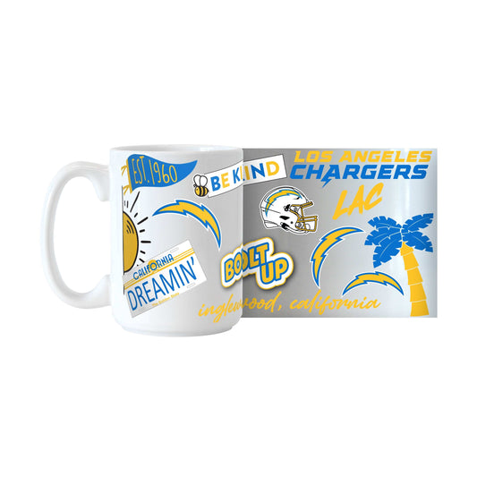 LA Chargers 15oz Native Sublimated Mug - Logo Brands - Flyclothing LLC