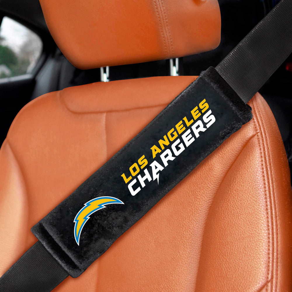 NFL - Los Angeles Chargers Embroidered Seatbelt Pad - Pair - Logo Brands - Flyclothing LLC
