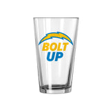 Los Angeles Chargers 16oz Slogan Pint Glass - Logo Brands - Flyclothing LLC