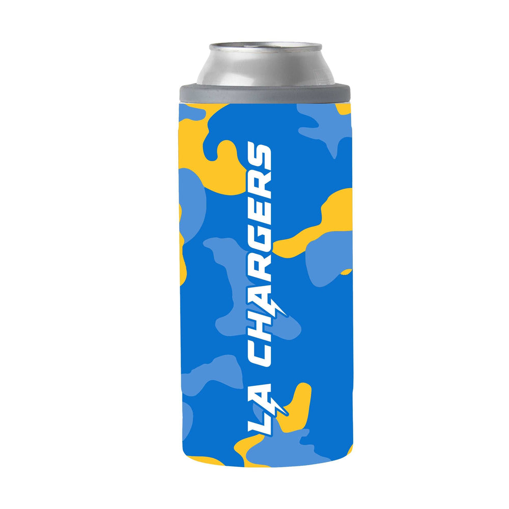 LA Chargers Camo Swagger 12oz Slim Can Coolie - Logo Brands - Flyclothing LLC