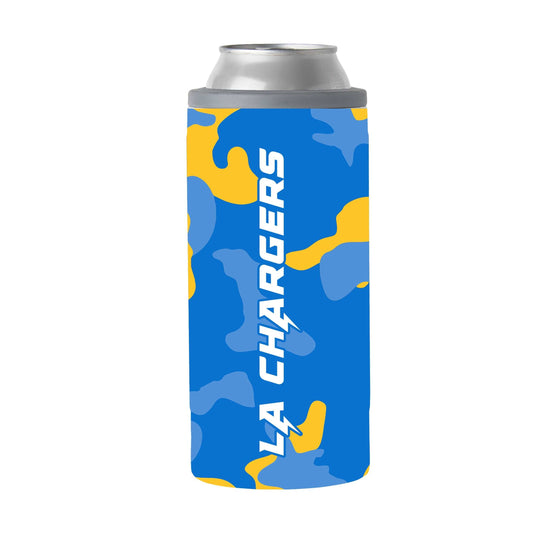LA Chargers Camo Swagger 12oz Slim Can Coolie - Logo Brands - Flyclothing LLC
