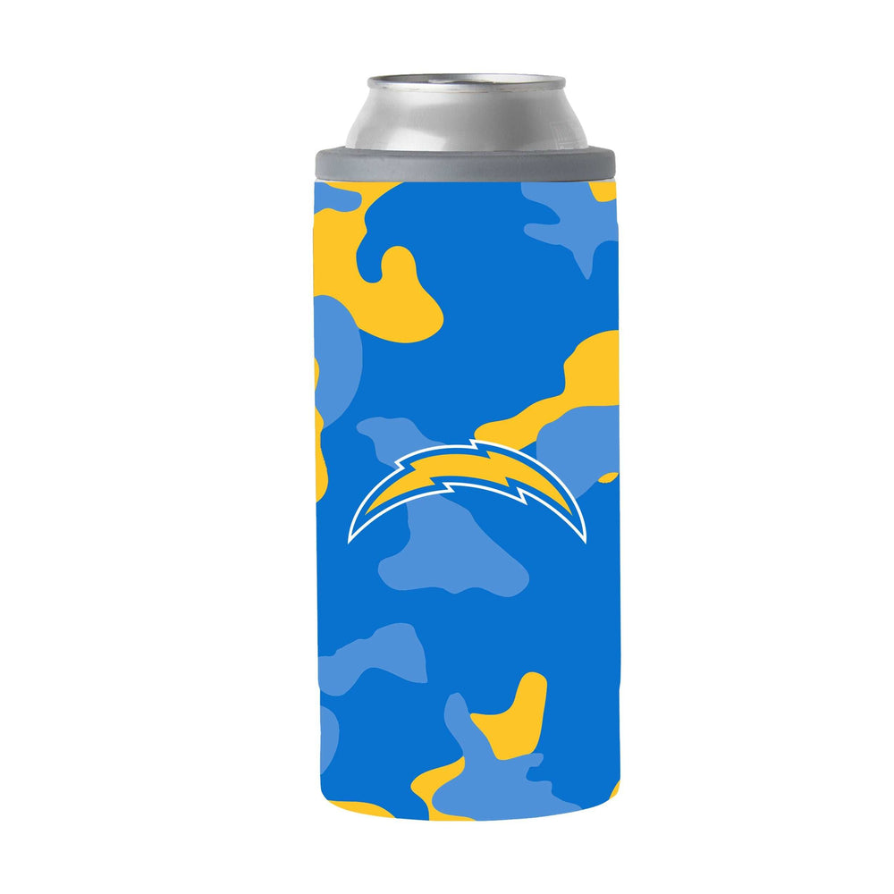 LA Chargers Camo Swagger 12oz Slim Can Coolie - Logo Brands - Flyclothing LLC