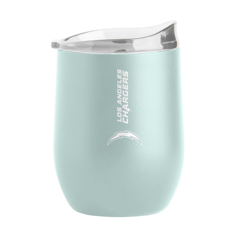LA Chargers 16oz Vertical Powder Coat Curved Beverage - Logo Brands - Flyclothing LLC