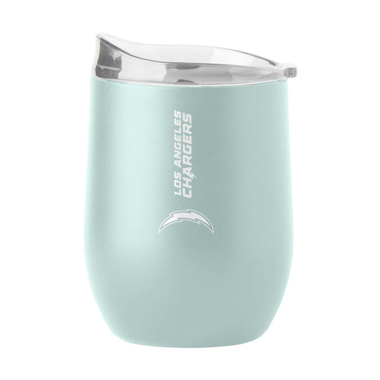 LA Chargers 16oz Vertical Powder Coat Curved Beverage - Logo Brands - Flyclothing LLC