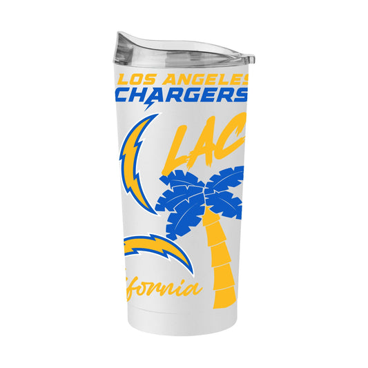 LA Chargers 20oz Native Powder Coat Tumbler - Logo Brands - Flyclothing LLC