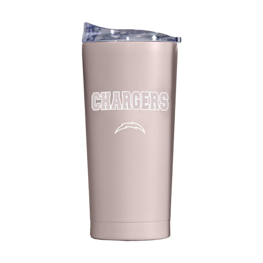 LA Chargers 20oz Stencil Powder Coat Tumbler - Logo Brands - Flyclothing LLC