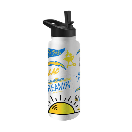 LA Chargers 34oz Native Quencher Bottle - Logo Brands - Flyclothing LLC