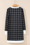 Plaid Open Front Long Sleeve Cover Up - Trendsi - Flyclothing LLC