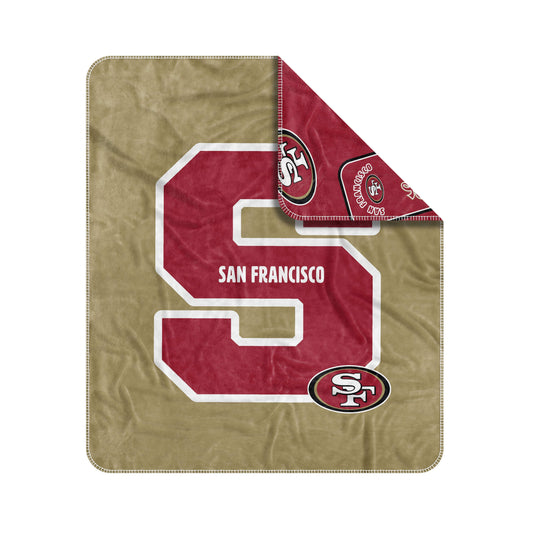 San Francisco 49ers Dream Weave Throw 50x60 - Logo Brands - Flyclothing LLC